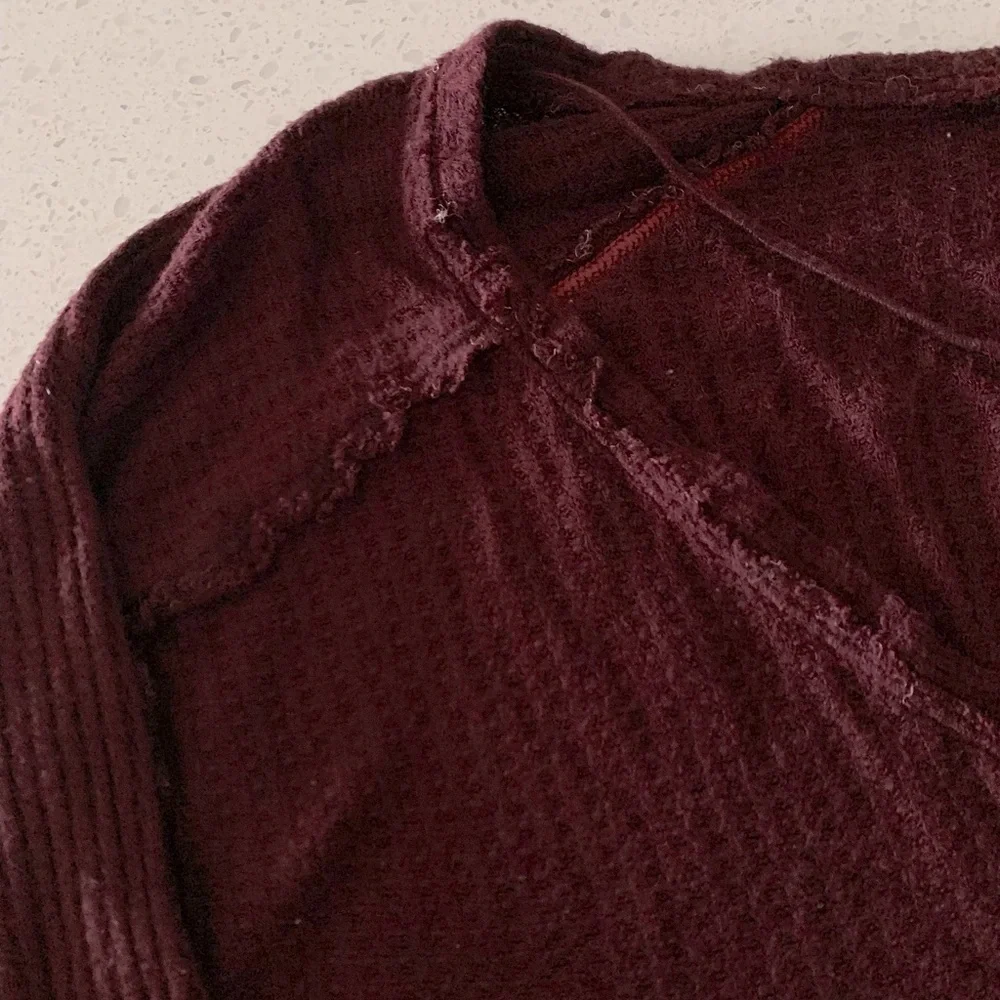 FREE PEOPLE oversized thermal long sleeve top size XS